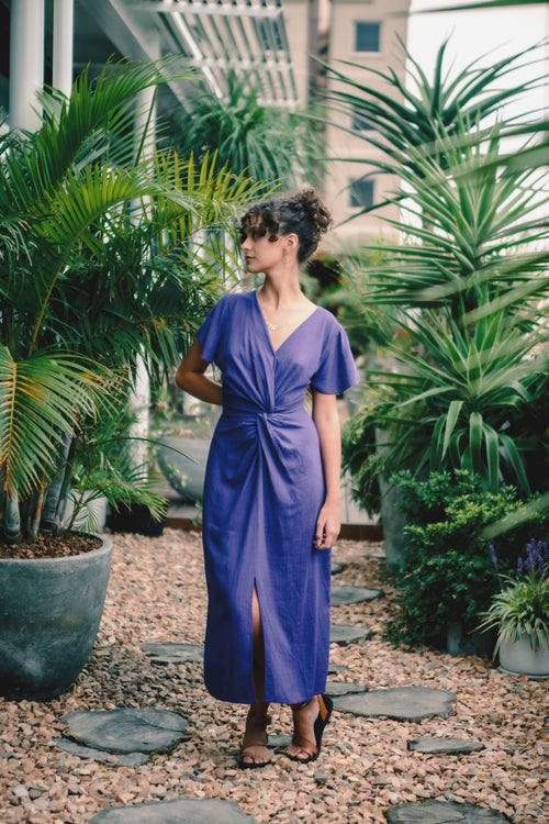 Knot dress -  Frill sleeve